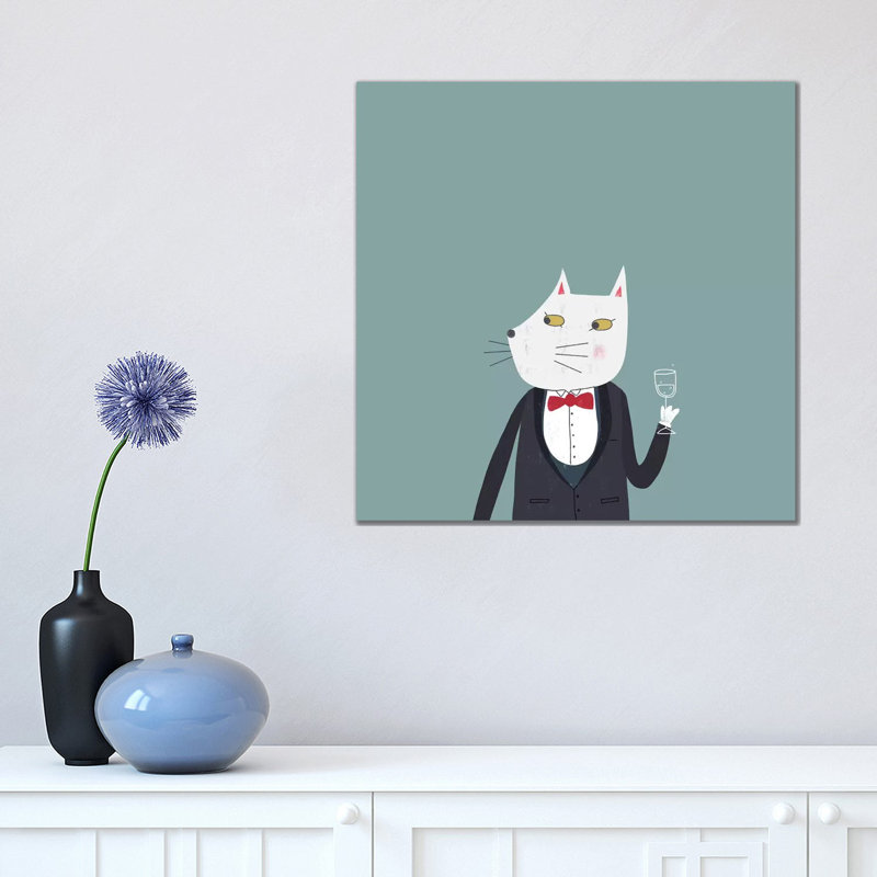 " Cheers! " by Nic Squirrell, Wrapped Canvas, 18" H x 18" W x 1.5" D, No Matte