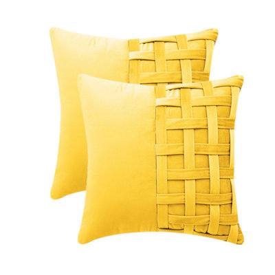 Housse de coussin en velours géométrique 18 po