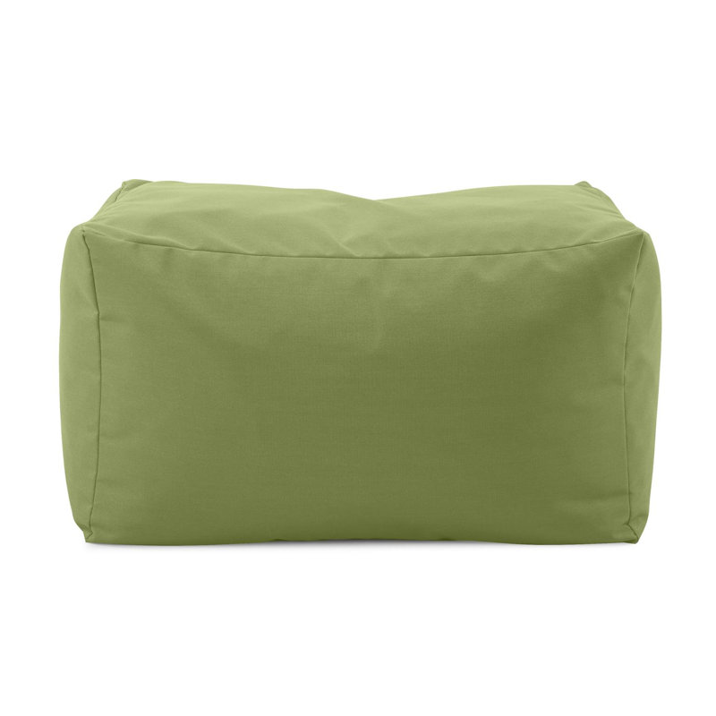 Outdoor Pouf Bench, Seascape Sand, Green