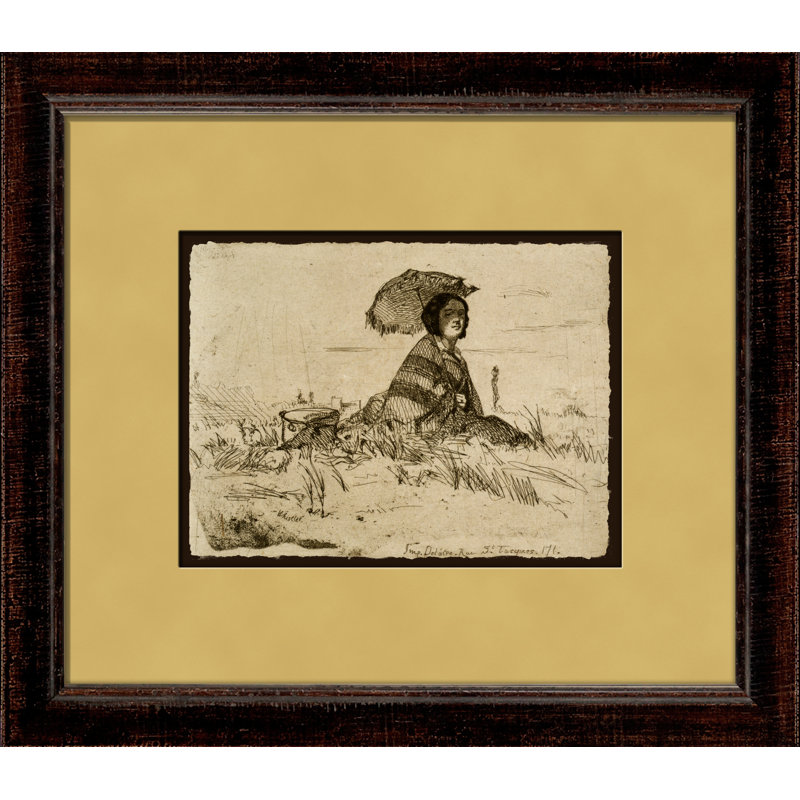 Paris 1859 - Peinture encadrée sur papier