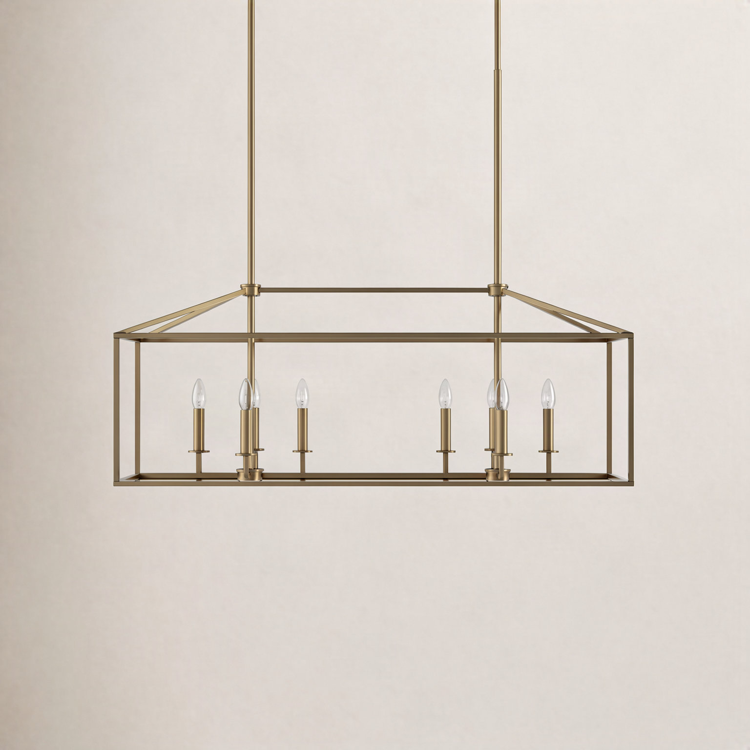 Ellis 8-Light Chandelier, No, Satin Brass