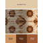 Tapis beige moelleux moelleux en forme de tournesol de style campagnard campagnard / beige-1828424421