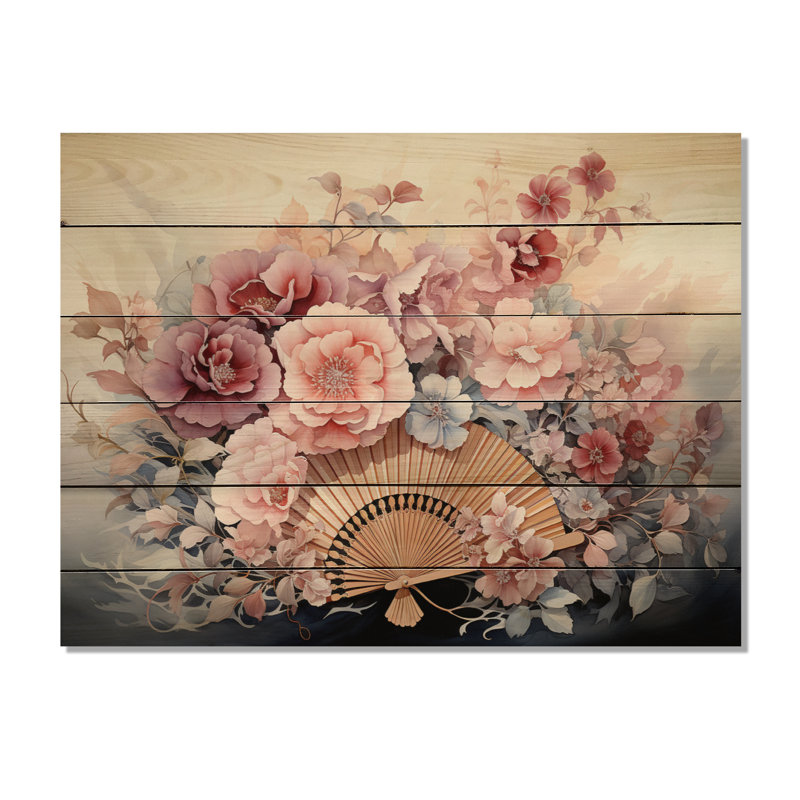 " China Art Silk Fans ", 30" H x 40" W x 0.78" D