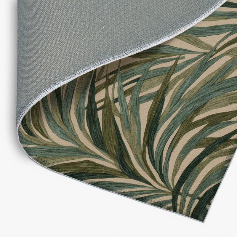 Tapis d'intérieur et d'extérieur brun Botanical, Rectangulaire 2 pi x 3 pi