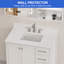 Dosseret de meuble-lavabo en pierre reconstituée de 91 cm (36 po) couleur blanc Ariston