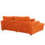 Chaise longue d'intérieur en velours côtelé avec coussins 86 po Giddings-114851494