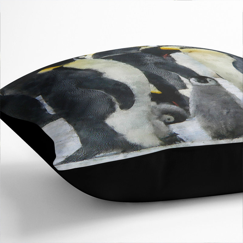 Square Cushion, 40cm H x 40cm W x 15cm D, Black