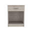 Table de chevet Eco, table de bout, plateau supérieur, tiroir inférieur, tablette inférieure - gris clair-1034329272