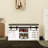 Modern Shoe Storage Bench, 2-Tier Entryway Bench with 2 Sliding Barn Doors & Full Soft Removable Seat Cushion for Entryway, Hallway, Bedroom