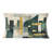 Gold Green Parallel Universes - Abstract Shapes Printed Throw Pillow