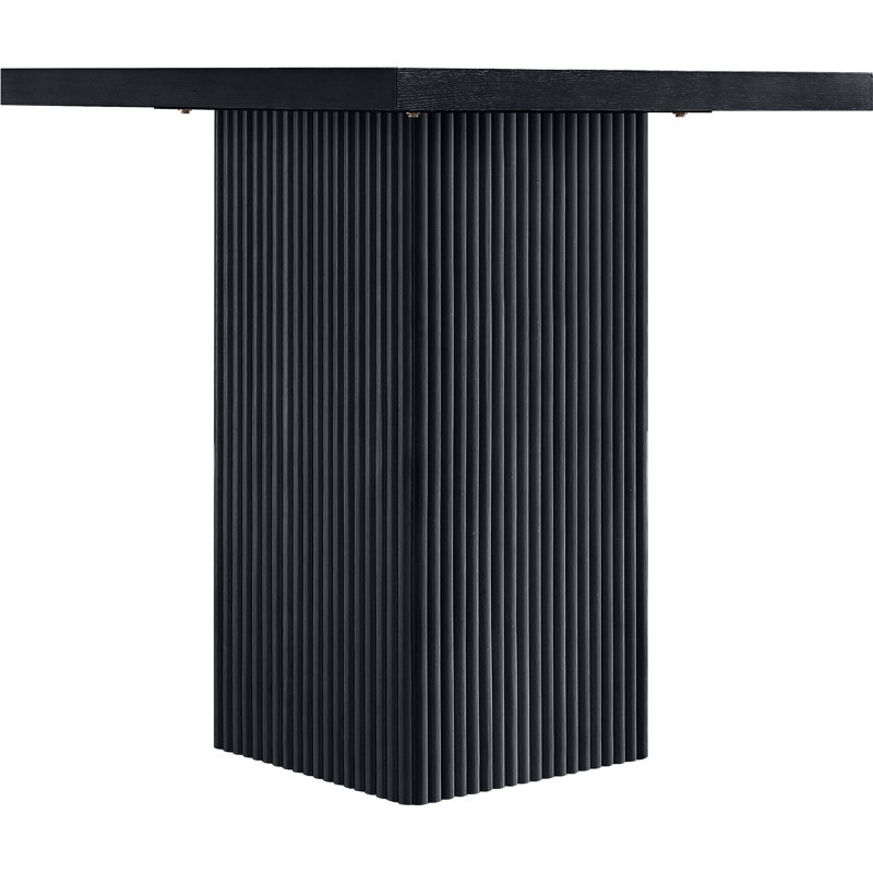 Table en chêne Belinda, Noir, 36"