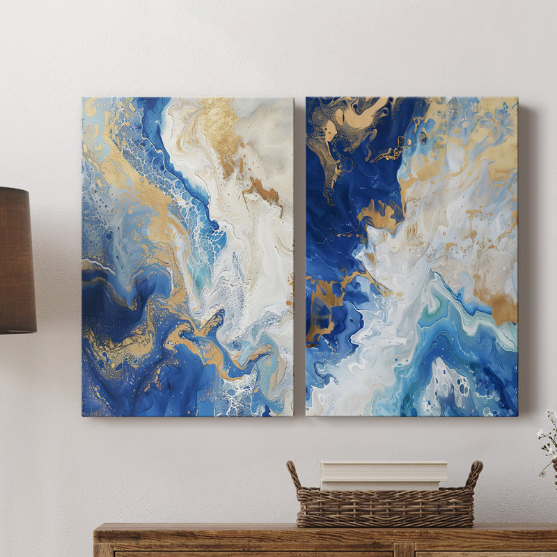 ABSTRACT Series CD III - Toile tendue avec châssis de qualité supérieure - Prêt à être accroché, H 18 po x l 24 po
