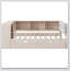 Wood Platform Bed With Storage Shelves, Trundle, Charging Station And Upholstered Headboard-1835008652-1835008653