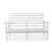 Kenedy Patio Loveseat with White Slatted Aluminum Frame and Removable Polyester Cushions - Cotton-Filled 2-Person Seating for Indoor Outdoor Use-82374012