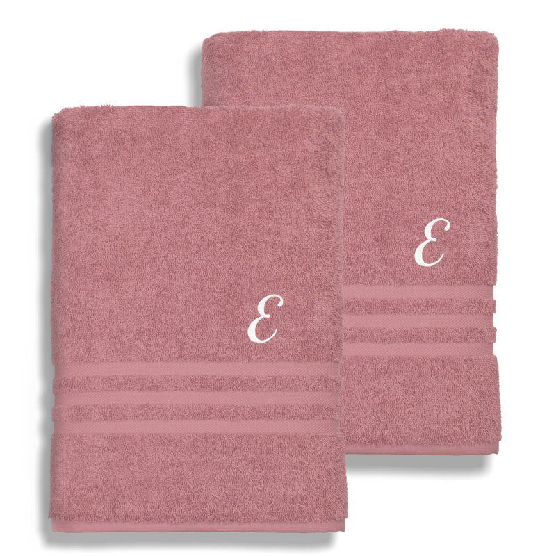 Ensemble de serviettes de bain 1 pièce en coton turc Denzi, Thé rose, E