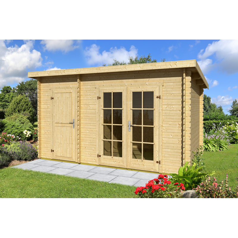 Lasita Belmont 1 - 12.5 x 8.5 Ft. 2-Room Summerhouse With Plexi Glazing (28mm), Belmont 1 Natural Wood