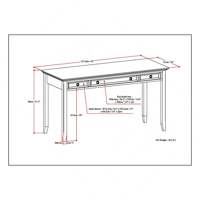 Bureau - Hickory brun