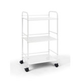 Minimalist Style 3 Tier Utility Rolling Shelf Cart