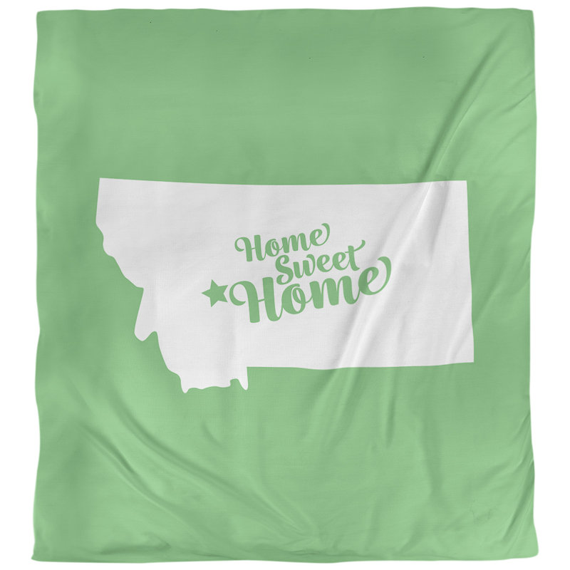 Housse de couette home hélène, Housse de couette pour grand lit, Vert, Polyester brossé