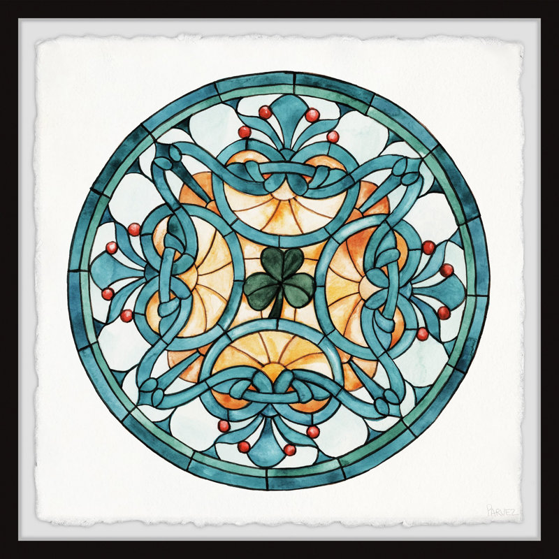 «Center Clover Leaf», reproduction encadrée, H 12 po x l 12 po x P 1,5 po