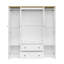 Armoire penderie 4 portes avec 2 tiroirs-109794262