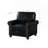 Sturdy and Metal Armchair with High Elastic Sponge Cushioning and Silver Nails Decoration for Comfort and Style-175391369
