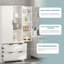 Armoire de cuisine cannelée 72 po avec tiroirs et support à épices réglable Wax-42291741