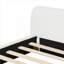 Structure de lit tapissier Minimalist Silhouette, pas de sommier requis, double, blanc classique