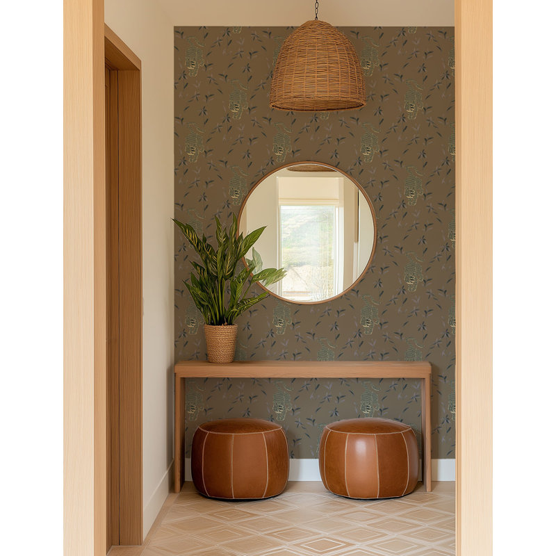 Stalking Tiger - Wallpaper, Cocoa, Peel & Stick
