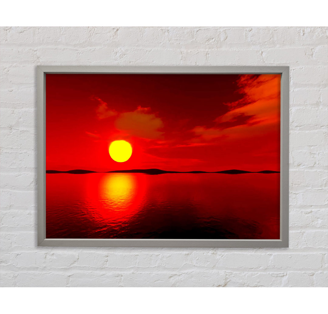 Red Sunblaze Reflection - Single Picture Frame Kunstdrucke auf Leinwand