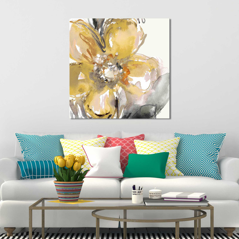Bright Brights I - reproduction d'aquarelle sur toile, H 18" x l 18" x P 1"