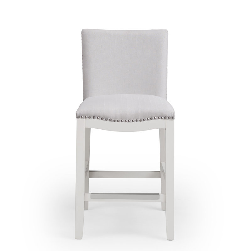 Tabouret de comptoir 25 po Delrosario, Blanc
