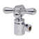 Cross Handle Angle Stop Shut Off Valve, 1/2" IPS Inlet with 3/8" Compression Outlet