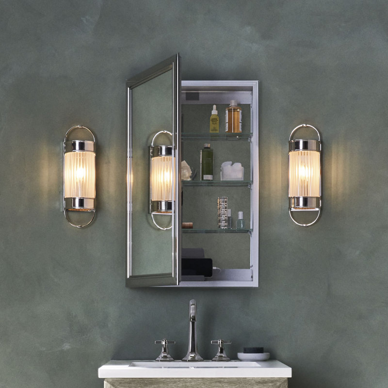 Main Line Cabinet, Chrome, 39.38" H x 19.25" W x 4" D