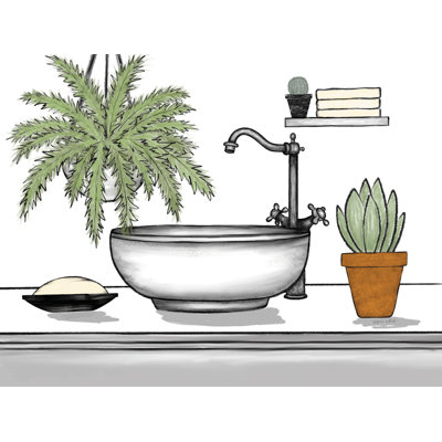 Bathroom Plants II par Annie Lapoint