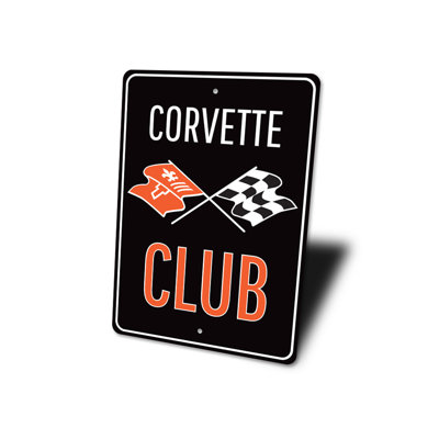 Enseigne en aluminium Corvette Club