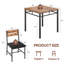 3-Piece Dining Table Set for 2 with Upholstered Chairs - Perfect for Small Spaces-107209956-107209957