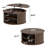  Lift-Top Coffee Table with Hidden Storage & Open Shelf, Round 31.5” Wooden Cocktail Table for Living Room, Brown Finish with Black Metal Frame