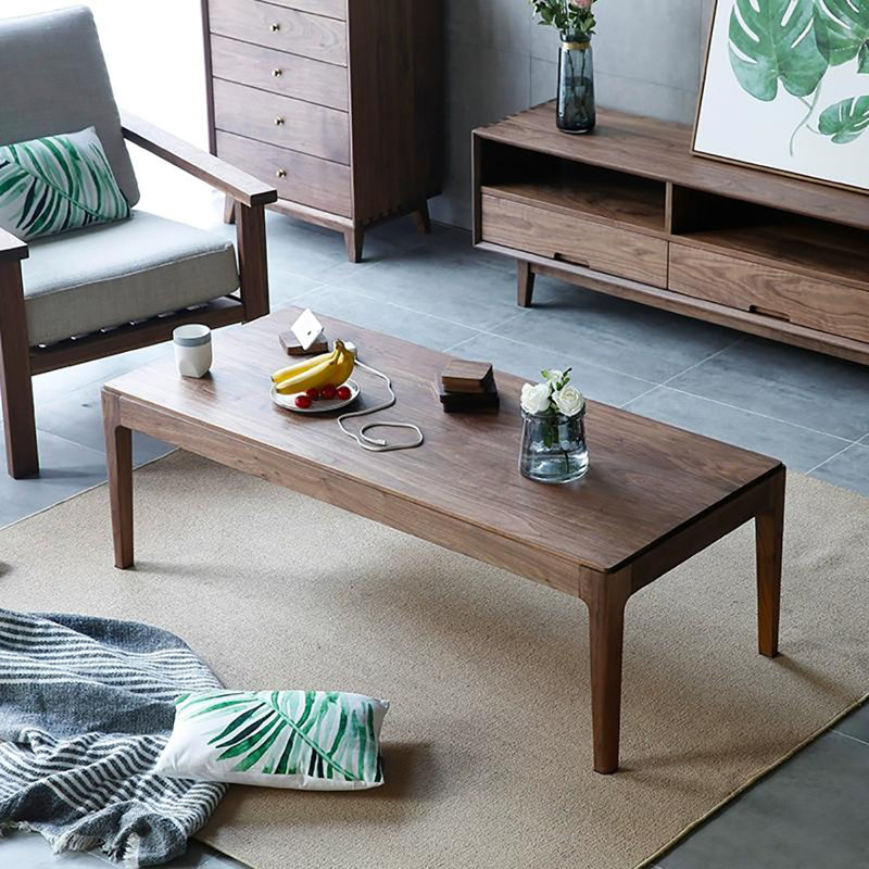 Table de bout en noyer américain, H 17,7 po x L 55,1 po x l 27,6 po