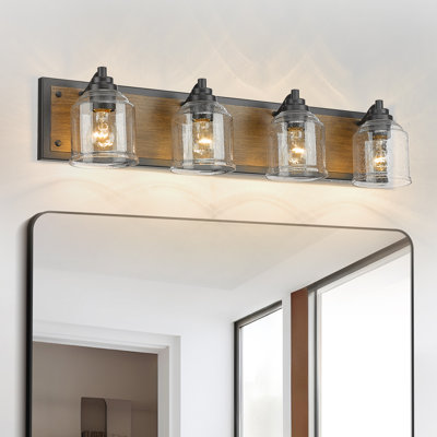 Dimmable Vanity Light with Seeded Glass