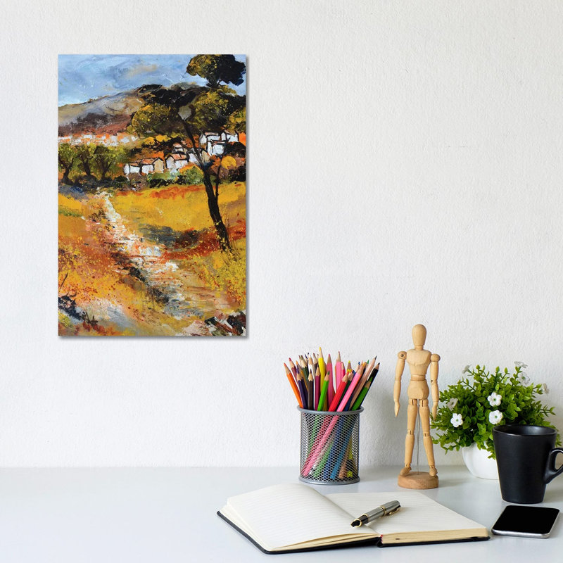 Little Village In Provence by Pol Ledent - Wrapped Canvas Painting, 20.32 cm H x 30.48 cm W