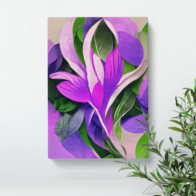 Floral Abstract No.2 - Wrapped Canvas Print, 76cm H x 50cm W x 3cm D