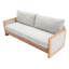 3-Seater Modern Coastal Solid Wood Frame Chenille Sofa with Open Arm Design-124210217