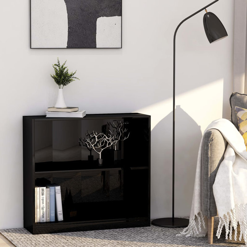Book Cabinet Bookshelf TV Stand Freestanding Shelf Engineered Wood, Oak, (2 Shelves) 29.5" H x 31.5" W x 9.4" D