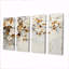 Fleurs de cerisier blanc orange et botanique II - ensemble d'art mural fleurs de cerisier-1773525169