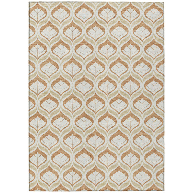 Machine Washable Indoor/Outdoor Jourdan ACN2379 Geometric Rug, Rectangle 10' x 14'