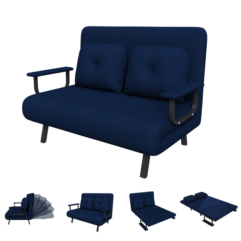 Fauteuil convertible 71,6 po pour 2 personnes avec dossier et coussin réglables, canapé-lit 71,6 po pour salon, chambre et bureau