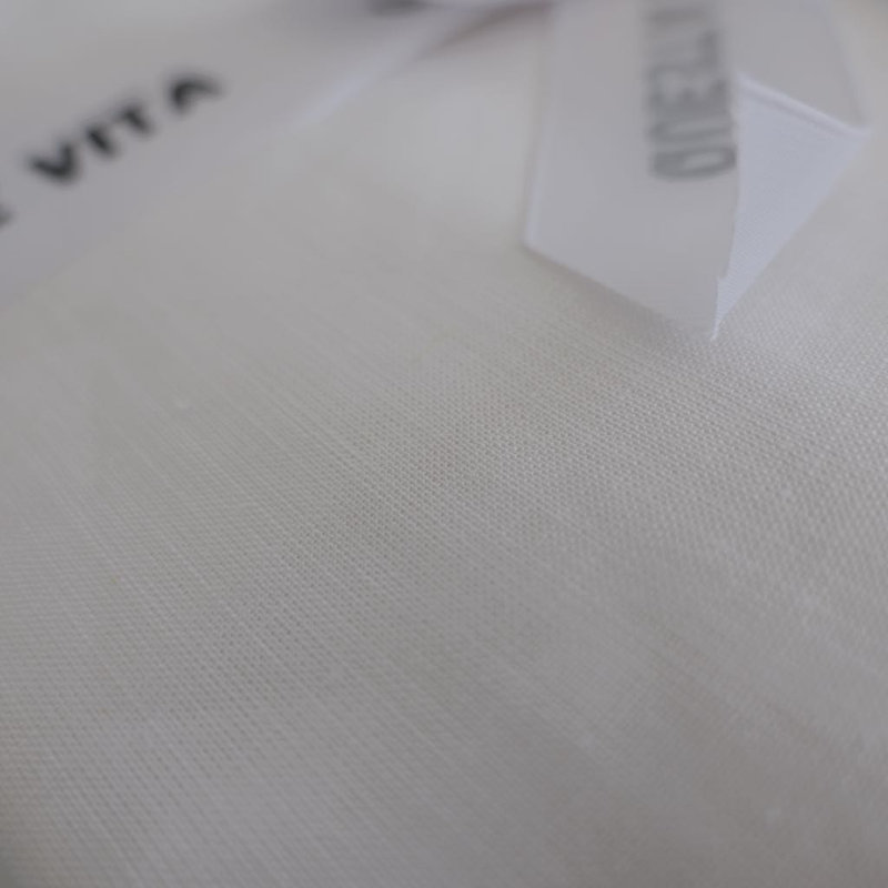 Ensemble de housse de couette 80% Tencel 20% lin français 3 pièces de couleur naturelle, Blanc