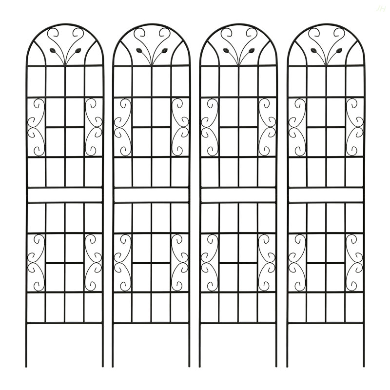 Paquet de 4 treillis de jardin en métal 86,7 "x 19,7" antirouille pour plantes grimpantes