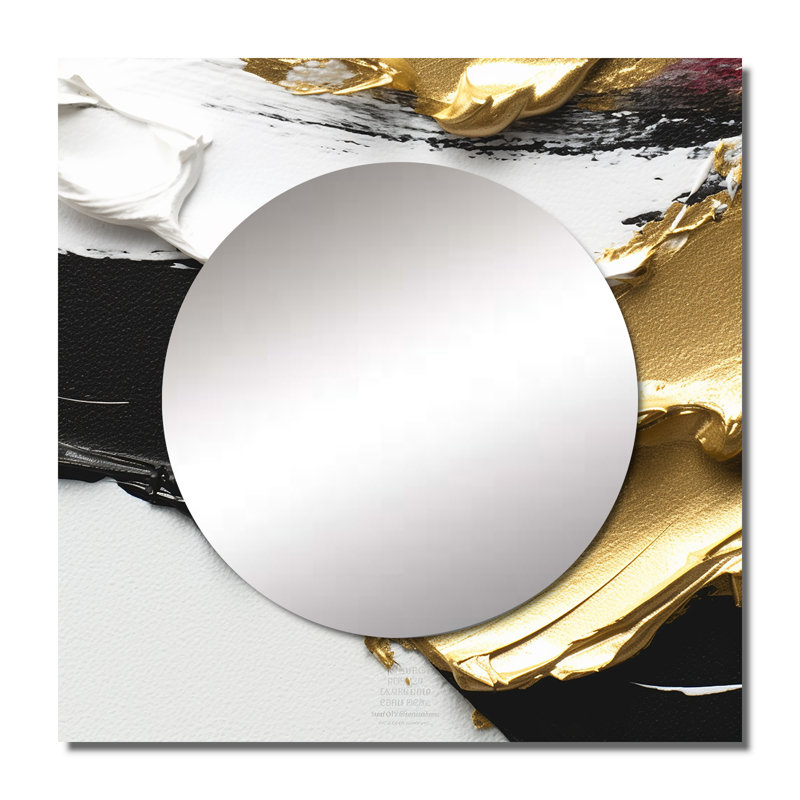 Chetara - Miroir carré abstrait pour décoration murale, 23 po x 23 po